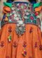 Stupendous Red Khadi Embroidered Work Traditional Kediya Suit