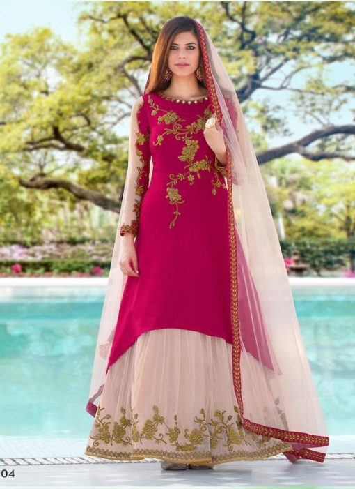 Miraamall Gulzaar 2100 Series Designer Pink Salwar Kameez