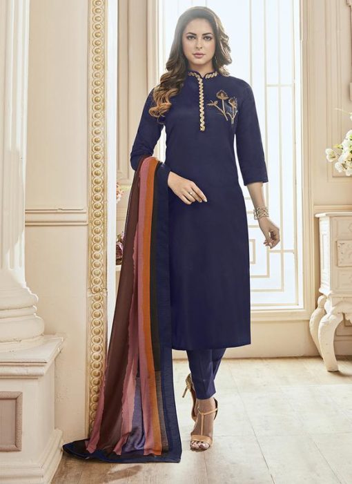 Kavya Designer Blue Churidar Salwar Suit