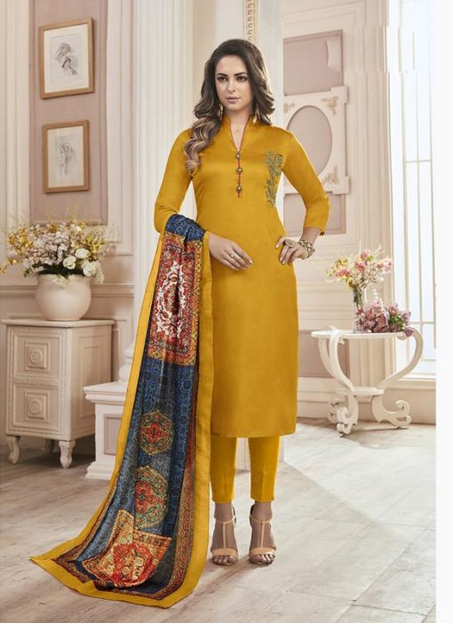 Kavya Designer Orange Churidar Salwar Suit