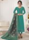 Lovely Green Silk Embroidered Work Party Wear Anarkali Salwar Kameez