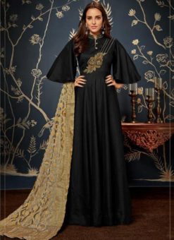 Gowns - Indian Evening Gowns For Party - Black Gowns