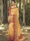 Lovely Grey Chanderi Cotton Party Wear Saree