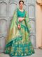 Sublime Multicolor Jacquard Silk Zari Weaving Designer Lehenga Choli