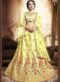Dignified Multicolor Jacquard Silk Zari Weaving Designer Lehenga Choli