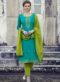 Amazing Sea Green Georgette Embroidered Work Designer Pakistani Salwar Kameez
