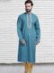 Miraamall Royal Blue Art Silk Mens Wear Designer Readymade Kurta Payjama