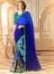 Marvellous Magenta Silk Embroidered Wrok Designer Party Wear Saree