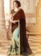 Alluring Brown Georgette Printed Casual Wear Saree