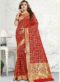 Amazing Red Banarasi Silk Zari Work Wedding Saree