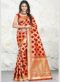 Fashionable Maroon Banarasi Silk Zari Work Wedding Saree