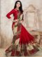 Majestic Maroon Satin Georgette Printed Casual Wear Saree