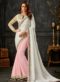 Charming Pink Tissue Silk Designer Party Wear Saree