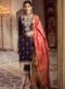 Graceful Maroon Georgette Satin Embroidered Work Party Wear Palazzo Salwar Kameez