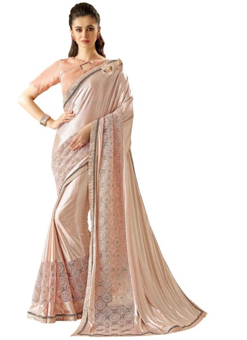 Lovely Net Pink Classic Designer Saree