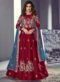 Charming Pink Tussar Silk Designer Floor Length Anarkali Salwar Kameez