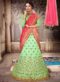 Peach Art Silk Designer Wedding Lehenga Choli