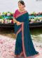 Blue Silk And Georgette Casual Wear Saree