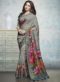 Multicolor Linen Cotton Printed Saree