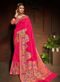 Orange Silk Zari Weaving Wedding Saree