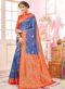 Multicolor Silk Zari Weaving Wedding Saree