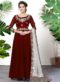 Navy Blue Georgette Embroidered Work Designer Palazzo Suit