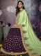 Green Silk Lace Border Designer Saree