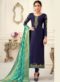 Green Georgette Embroidered Work Designer Palazzo Suit