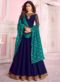 Shamita Shetty Maroon Silk Designer Anarkali Salwar Suit