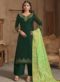Shamita Shetty Green Net Designer Anarkali Salwar Suit