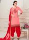 Pink Cotton Embroidered Work Designer Patiyala Salwar Kameez