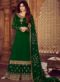 Green Georgette Embroidered Work Churidar Salwar Kameez