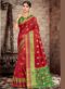 Maroon Art Silk Zari Weaving Wedding Saree