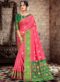 Magenta Pink Art Silk Zari Weaving Wedding Saree