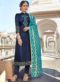 Sky Blue Designer Net Embroidered Work Anarkali Suit
