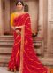 Red Georgette Bandhani Traditional Saree