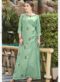 Green Viscose Embroidered Work Party Wear Kurti