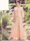 Pink Linen Cotton Embroidered Work Party Wear Kurti