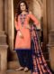 Pink Cotton Embroidered Work Designer Patiyala Salwar Suit