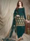 Designer Georgette Wine Embroidered Patiyala Suit