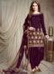 Designer Georgette Morpich Embroidered Patiyala Suit