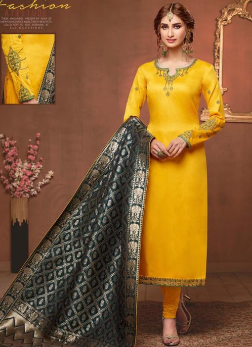 Designer Party Wear Jaam Silk Salwar Suit