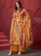 Designer Partywear Embroidery Rama Satin Georgette Salwar Suit