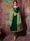 Designer Partywear Embroidery Light Brown Satin Georgette Salwar Suit
