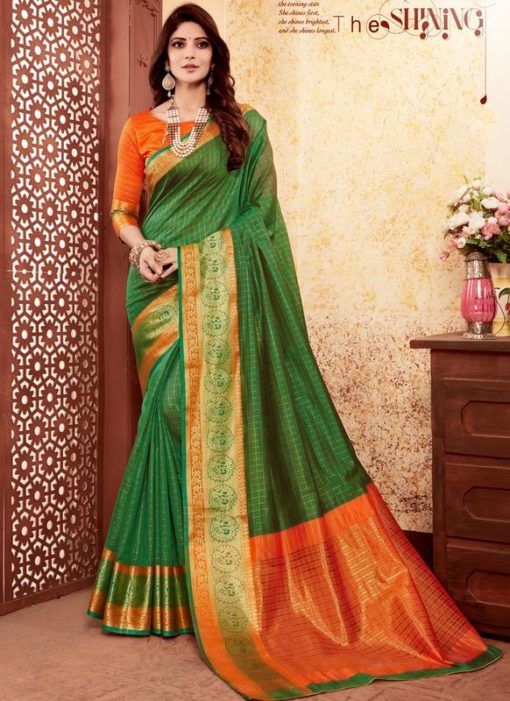Wonderful Green Silk Traditional Saree