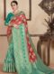 Sea Green Silk Zari Weaving Wedding Saree