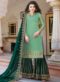 Buy Designer Partywear Green Pure Dola Silk Salwar Suit