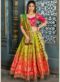 Buy Designer Wedding Embroidery Fire Yellow Banarasi Silk Lehengha Choli