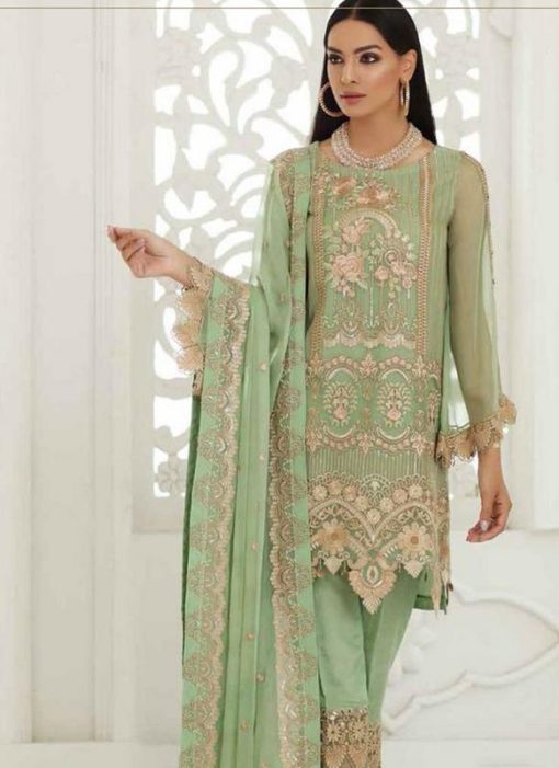 Peach Georgette Designer Pakistani Suit