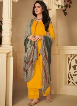 Buy Designer Pure Jam Silk Cotton Party Wear Salwar Suit